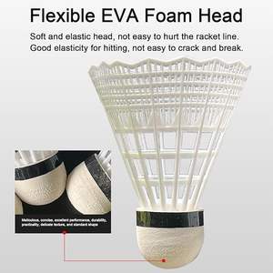 ลูกแบดมินตันคุณภาพสูงแบบกำหนดเองได้ น้ำหนักเบา ผลิตจากพลาสติก สำหรับฝึกซ้อม เหมาะสำหรับผู้เริ่มต้น ทนทาน ทำจากไนลอน - Product Image 2