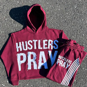 Distress Embroidery Customized <b>Zip</b>-<b>Up</b> <b>Hoodie</b> <b>Black</b> Print Oversized Crop Streetwear - Product Image 6
