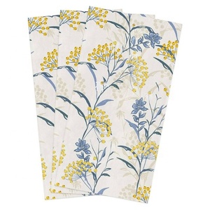 100% Organic Cotton GOTS Certified Mini Flower Printed Gauze Fabric 42x42cm Dinner Tea <b>Towel</b> Hotel Wedding Ramadan Decoration - Product Image 4