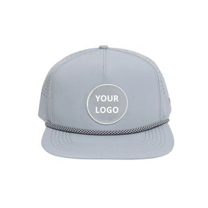 OEM Waterproof Performance Golf Hat with Breathable Laser Cut Holes Custom PVC Patch Logo Lightweight <b>Snapback</b> <b>Cap</b> Unisex - Product Image 3