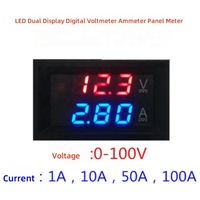 Medidor Digital de Voltaje y Corriente CC FYX DC 0-100V 10A 50A 100A con Pantalla LED Dual para Medición de Voltaje y Corriente CC