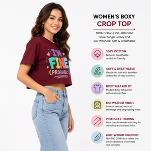 เสื้อครอปท็อปผู้หญิง แขนสั้น คอกลม ลาย Kindness Wins ผ้าคอตตอนเจอร์ซีย์ 100% ระบายอากาศได้ดี สวมใส่สบายๆ สำหรับฤดูใบไม้ผลิและฤดูร้อน น้ำหนัก 180 กรัม - Product Image 2
