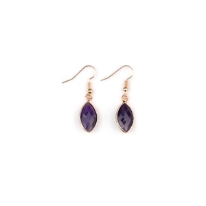 Tiger Eye Quartz Gemstone <b>Hook</b> <b>Earring</b> - Sterling Silver Gold Plated Bezel Set <b>Hook</b> <b>Earring</b> For Women, Gift For Her - Product Image 5