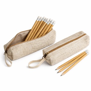 Estuche para Lápices de Cáñamo, Bolsa para Lápices con Cierre, Bolsa de Almacenamiento Portátil de Gran Capacidad para Viajes, Escuela, Oficina, Hecho de Lino en Tailandia - Product Image 2
