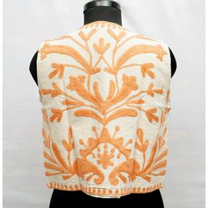 Chaleco sin Mangas con Bordado Floral Boho para Mujer, Estilo Prairie Chic, Cuello en V, Algodón Ecológico, Secado Rápido, Transpirable, Chaqueta de Verano - Product Image 6