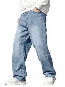 Pantalon en jean délavé à jambe large avec motif imprimé, coupe classique, options de patchwork personnalisé et de marque privée pour les marques de mode - Product Image 1