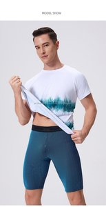 Shorts de sport pour homme, solides, haute élasticité, séchage rapide, pantalon de compression pour l'entraînement, marathon, taille mi-haute, fermeture à cordon - Product Image 6