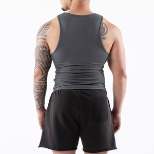 Débardeurs pour hommes personnalisés, unis, amples, en coton élastique, pour la gym, couleur unie, impression DTG, vente en gros, pour l'été - Product Image 3