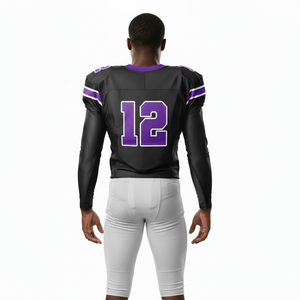 Maillot de football américain à manches courtes avec sublimation du nom de l'équipe, respirant, unisexe, adultes, taille plus, uniforme - Product Image 6