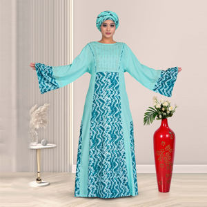 Vestido Kaftan de Rayón con Diseño de Diamantes, Moda Islámica Árabe, Transpirable, Holgado, de Manga Larga, Estilo Dubái, Atuendo Maxi para Mujer - Product Image 4