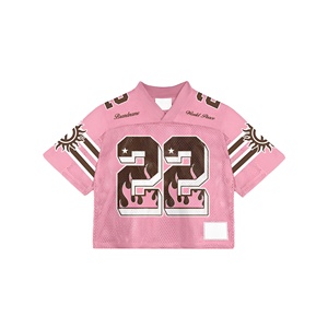 Men's Boxy T-Shirt Customised <b>Athletic</b> Polyester Mesh Fan Jersey With Oversized Cropped Printed Logo Street Wear Jerseys - Product Image 1