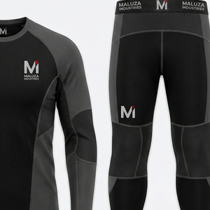 Vêtements de sport unisexes pour la course à pied et l'entraînement, vêtements de performance pour la salle de sport, édition européenne, survêtement Maluza en spandex/polyester - Product Image 2