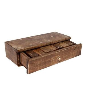 Natural Wooden <b>Dice</b> And Dominoes Classic Puzzle Entertainment Game <b>Set</b> For Family Bonding Moments - Product Image 2