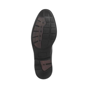 Bottines en cuir véritable noir pour hommes, bout rond, à lacets, tendance mode, chaussures d'automne - Product Image 6