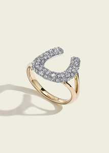 Anillo de Oro 14K Personalizado con Diamante Cultivado en Laboratorio en Forma de Herradura, Sólido, Vintage, de la Suerte, Venta al por Mayor B2B, Precio de Fábrica, Fabricante - Product Image 2