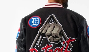 Custom <b>Men's</b> Letterman <b>Varsity</b> <b>Jackets</b> Warm Winter Baseball <b>Bomber</b> Leather Sleeves Embroidered Logo High School Style <b>Jacket</b> - Product Image 5