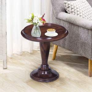 Table d'appoint en bois chic, conçue pour compléter un décor moderne, avec un look épuré et une finition bois chaleureuse - Product Image 2