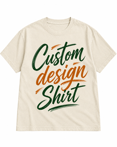 T-shirt personnalisé pour homme en coton respirant léger, coupe oversize, col rond, manches courtes, style streetwear, motif lettres - Product Image 1