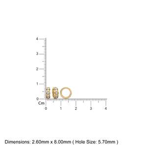 Rondelles de Oro Sólido Italiano de 18K con Esmeralda, Rondelle Eternity, Separador Redondo de Oro Sólido, Separador de Esmeralda, Rueda de Oro - Product Image 3
