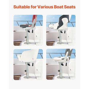 Aluminum Alloy 5-inch Sliding Travel Waterproof Rust-Resistant <b>Boat</b> <b>Seat</b> Pedestal Forward Backward Adjustment Marine <b>Hardware</b> - Product Image 6