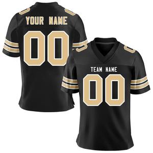 Maillot de football américain personnalisable pour homme, col en V, manches courtes, impression sublimée, polyester anti-humidité - Product Image 2