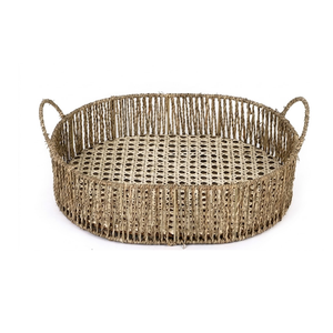 Hand-Finished Seagrass Tray Eco <b>Storage</b> Solution For Luxury Baby <b>Shower</b> Gifts And Nursery Decor - Product Image 1