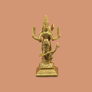 Ídolo de Latón Lord Muguran, Escultura Hecha a Mano, Figura Religiosa Tradicional, Decoración de Mesa para el Hogar, Templo Pooja, Adoración - Product Image 4