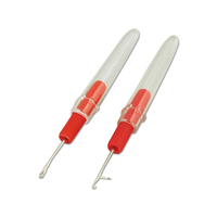 Meilleur crochet à tricoter en acier GoldenWay GA-E509 avec manche rouge, longueur 6 cm, 10 g