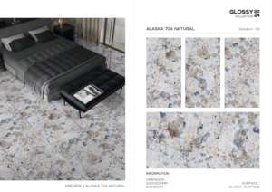 กระเบื้องพอร์ซเลนเนื้อนุ่มเงา ขนาด 600x1200 มม. รูปแบบขนาดใหญ่ พื้นผิวขัดเงาคุณภาพพรีเมียม สำหรับตกแต่งผนังและพื้นภายในและภายนอกอาคาร ดีไซน์ทันสมัย - Product Image 2