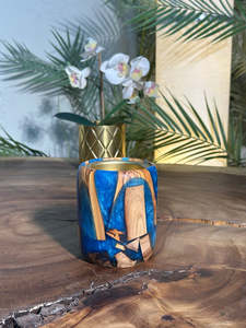 Handcrafted Nordic Wave Epoxy Resin & Natural Wood <b>Incense</b> Burner – Premium Decorative Stick & <b>Cone</b> Holder for Zen Meditation - Product Image 3