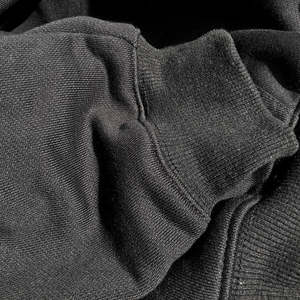 Sudadera con capucha corta vintage de color liso, con efecto desgastado, bordado oversize, de tejido grueso y lavado ácido para hombre - Product Image 4