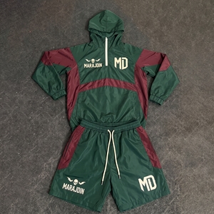 <b>Men's</b> Winter Casual Windbreaker Shorts <b>Jacket</b> Tracksuit Reflective Zip Quick Dry Polyester/Cotton Two Piece Short Set Customized - Product Image 4