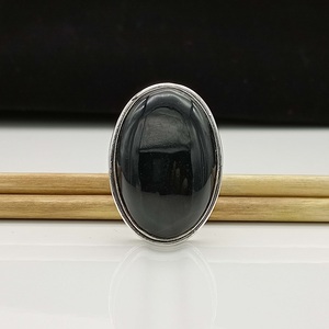 Large Black Onyx Oval <b>Ring</b> <b>Statement</b> <b>Ring</b> Elegant Bold Jewelry - Product Image 2