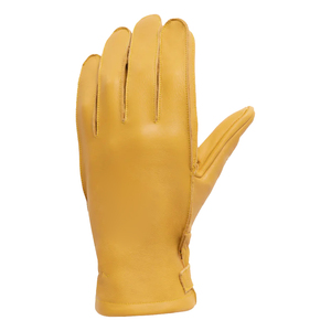 Gants de moto unisexes en cuir jaune et polyuréthane, à doigts entiers, respirants, compatibles écran tactile, doux, confortables, flexibles, avec fermeture auto-agrippante - Product Image 2