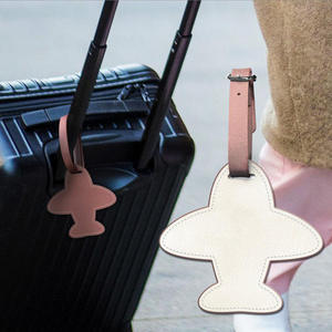 Étiquette de bagage en cuir PU de luxe premium pour enfants, hommes, femmes, personnalisable avec logo et nom, en cuir véritable - Product Image 3