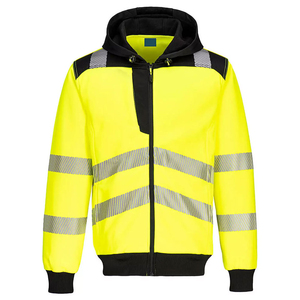 เสื้อฮู้ดซิปสะท้อนแสงโพลีเอสเตอร์แบบ Hi-Vis ปรับแต่งได้สำหรับงานก่อสร้าง เสื้อฮู้ดซิปแบบมองเห็นได้ชัดเจน - Product Image 5