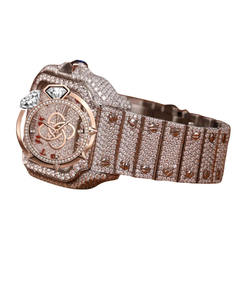 Reloj de Lujo con Diamantes Moissanite para Hombre, Reloj de Pulsera de Acero Inoxidable - Product Image 3
