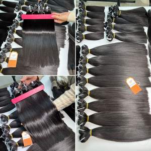 Bone Straight 100% Remy Extensiones de cabello humano vietnamita Trama de cabello Virgen sin procesar puro de doble dibujado - Product Image 5