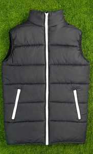 Chaleco Acolchado con Relleno de Plumón Brillante Azul Claro para Hombre, con Logotipo Personalizado ODM, Bolsillos con Cremallera, Ropa de Invierno - Product Image 2