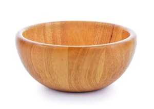 Set 2 Natural Solid Wood Salad Bowls Modern Design Eco-Friendly Lightweight Stackable Fruit Serving Basin for <b>Camping</b> Use - Product Image 4