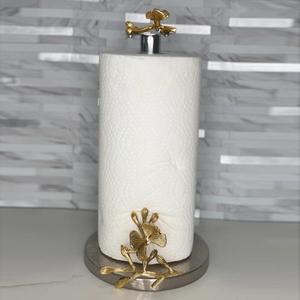 Anneau de serviette décoratif en aluminium de qualité supérieure, finition or antique, design floral, produit le plus vendu - Product Image 5