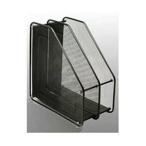 Organizador de Archivos de Malla Negra para Escritorio de Oficina, Caja de Archivos Metálica Resistente para Documentos, Archivos, Libros y Accesorios de Oficina - Product Image 1