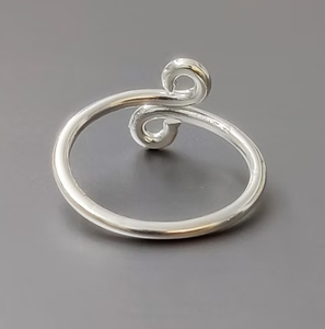 Minimalist <b>925</b> <b>Silver</b> <b>Ring</b> With Elegant Spiral Design Unisex Everyday Wear Jewelry - Product Image 4