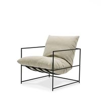 Chaise longue durable pour extérieur et intérieur, structure en fer, coussin tressé, design luxueux, minimaliste, moderne, pour appartement commercial et parc