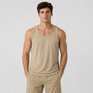 Débardeur sans manches pour homme, en coton mélangé doux, respirant, pour la course à pied, la gym, les entraînements, vêtements décontractés d'été - Product Image 3