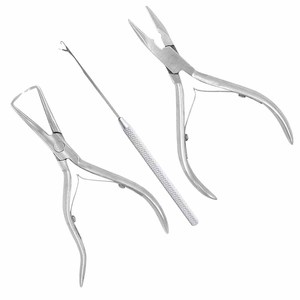 Stainless Steel Hair <b>Extension</b> Pliers Professional <b>Extension</b> Tool For Bead Locking And Hair Styling Tasks - Product Image 1