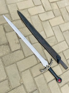 Couteau de chasse avec manche en bois, lame en plastique à pointe tombante, bord droit, taille personnalisable, DIY, OEM pour cosplay et exposition - Product Image 2