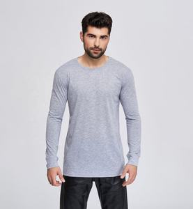 T-shirts pour hommes en coton de haute qualité, coupe oversize, effet délavé, style vintage, double couche, manches longues, personnalisables - Product Image 5