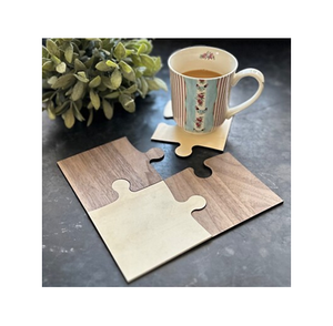 Sous-verres élégants en bois, 4 pièces, qualité supérieure, pour café, table basse, organiseur de tasses à café, au prix le plus bas - Product Image 1