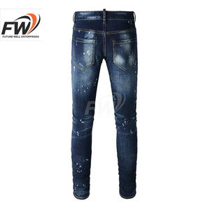 Nouvelle Arrivée Pantalon en jean stretch coupe slim couleur unie décontracté élégant taille mi-haute grande taille imperméable coupe-vent éco-responsable adoucissant - Product Image 5